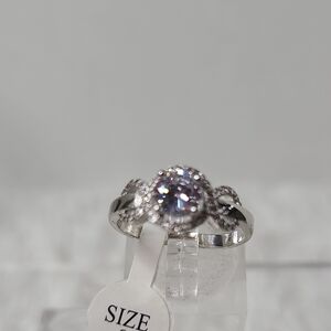 Sterling Silver Diamond Simulant Ring